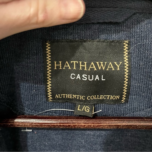 Hathaway men’s blue long sleeve zipper up lightweight jacket size large - Picture 6 of 11